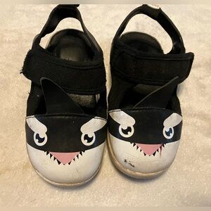 Kids Orca Face Black and White Shoes